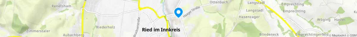 Kartendarstellung des Standorts für Vinzenz Apotheke in 4910 Ried im Innkreis